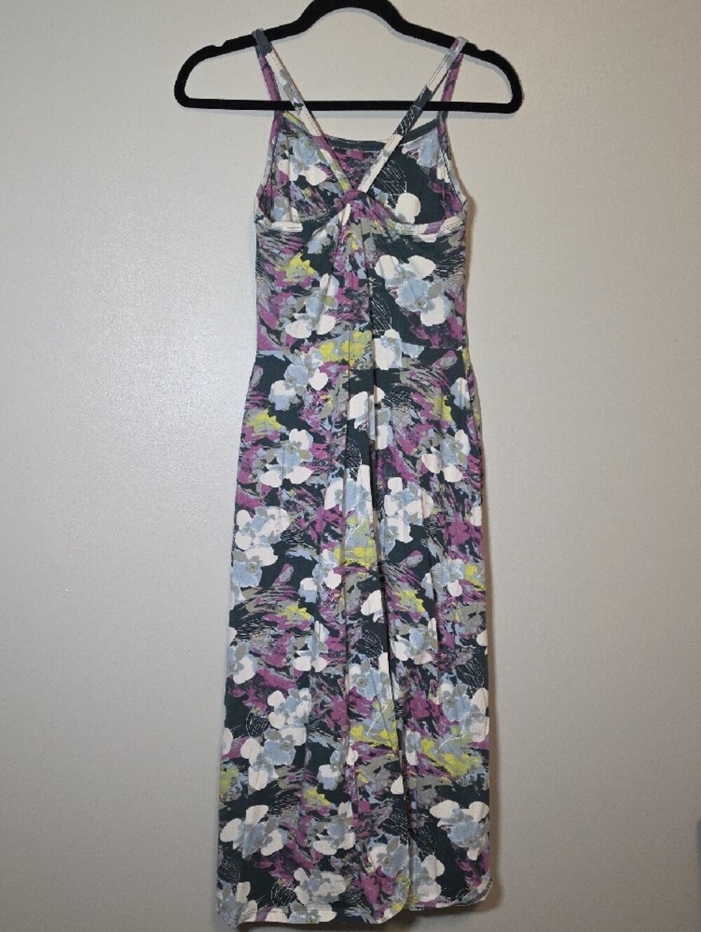 Sleeveless Floral Maxi Dress in Gray and Purple - Picture 5 of 5